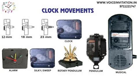 plastic black musical hourly chime striking clock movement module