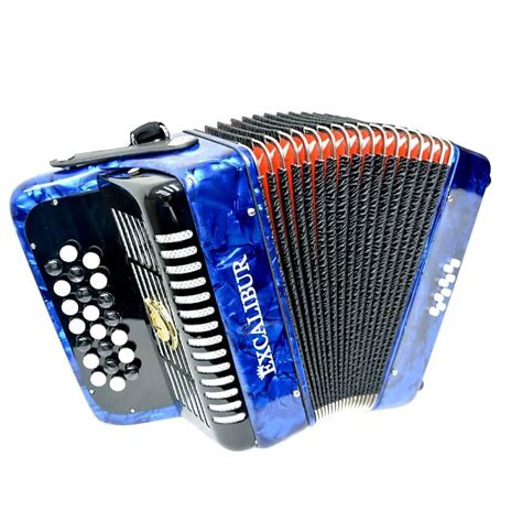 Excalibur Weltbestin Key Chromatic Accordion Light Blue Reverb