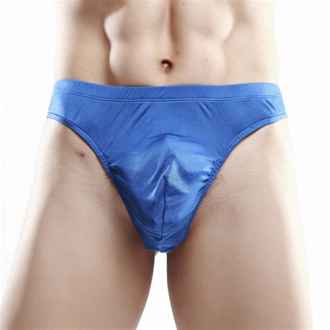 Pure Silk Knit Mens Thong Bulge Solid Brief Us Size S M L Xl Xxl Ebay