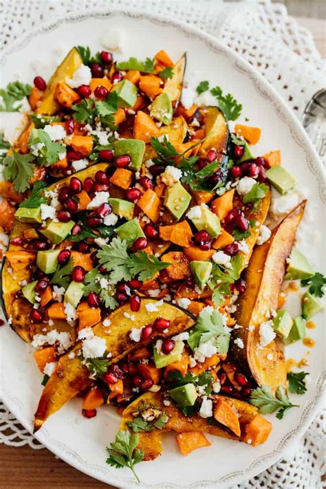 Roasted Sweet Potato And Acorn Squash Winter Salad Muy Bueno