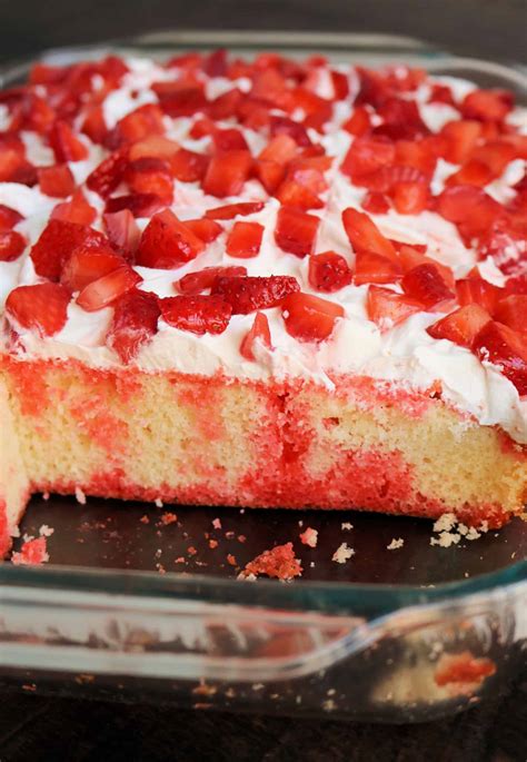 Easy Strawberry Jello Poke Cake Only 5 Ingredients Kindly Unspoken