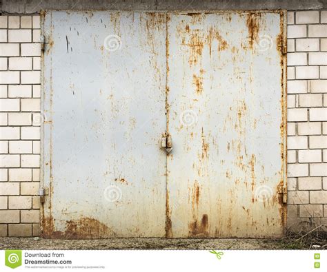 Old Metal Warehouse Door Stock Image Image Of Grunge 70352067