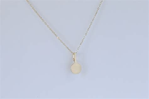 14k Yellow Gold Engravable Disc Pendant Charm Only American Jewelry