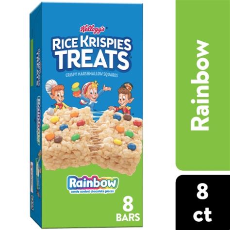 Kellogg S Rice Krispies Treats Rainbow Marshmallow Treat Bars 8 Ct