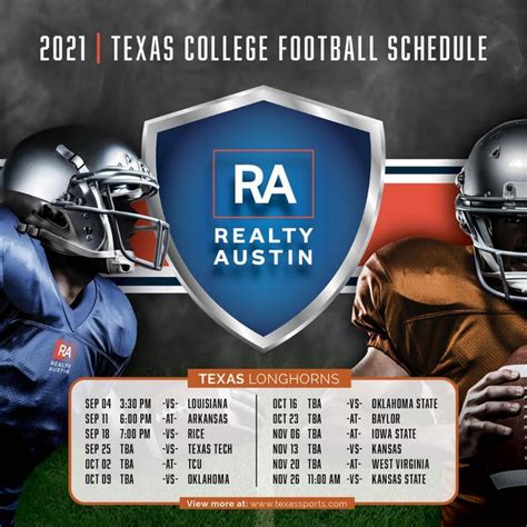 Texas College Football Schedules College Football Schedule