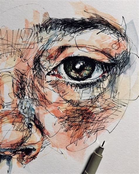 WHO Unknown WHAT Portrait drawn in sketches and li #add #Drawn #lines #painting_inspiration # ...