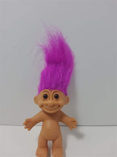 Amazon Naked Troll Doll With Neon Purple Hair And Brown Eyes Toys Games