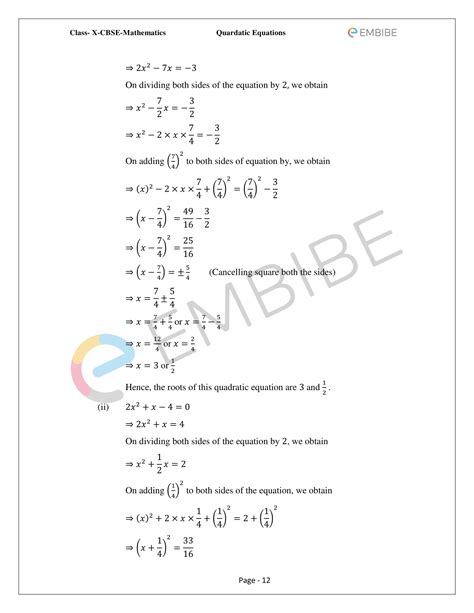 Download Pdf Of Ncert Solutions For Class 10 Maths Chapter 4 Embibe