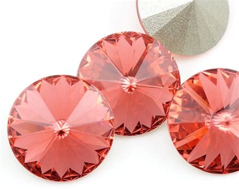 Mm Rivolis Padparadscha Swarovski Rivoli Stones Light Red Watermelon