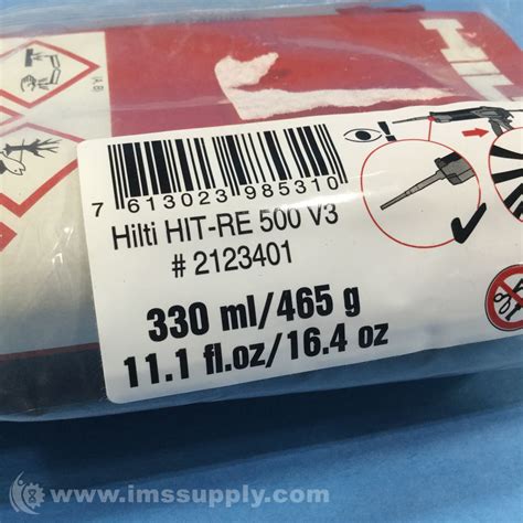 Hilti 2123401 Hit Re 500 V3 300ml Epoxy Mortar Ims Supply