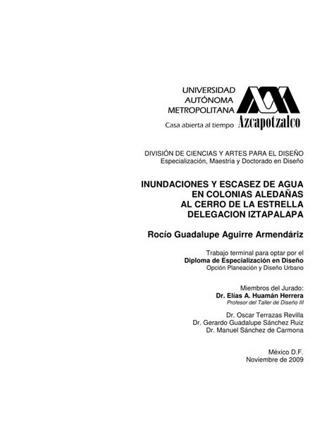 PDF Inundaciones y escasez de agua en colonias aledañas al DOKUMEN TIPS