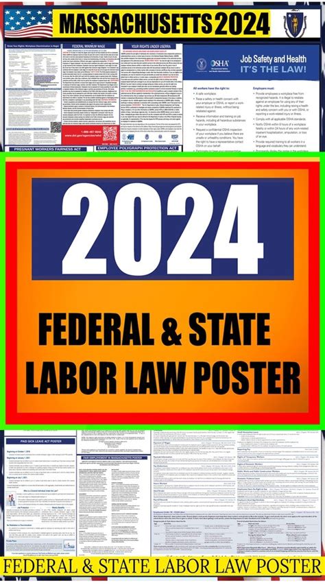 2024 Massachusetts Labor Law Posters State Federal OSHA