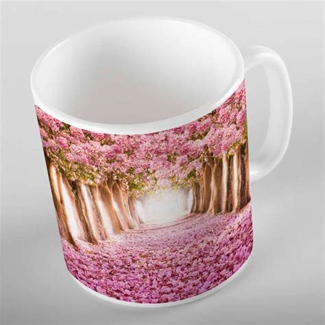 Else Taza De Cer Mica Con Estampado D De Hojas De Camino Oso De T