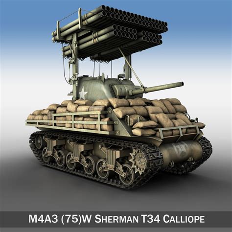 M4a3 Sherman Calliope M4 3d Model