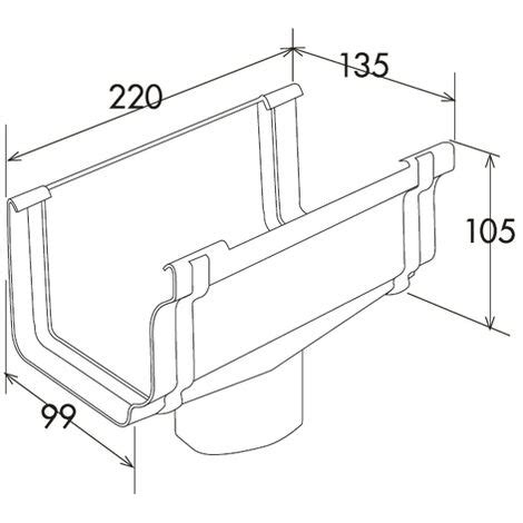 Naissance centrale BI SYSTEM PVC BEST carrée effet cuivre First Plast