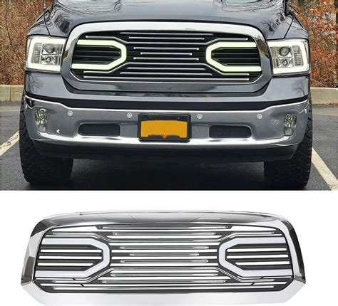 Kojem Chrome Front Bumper Grille For 2006 2009 Dodge RAM 1500 2500 3500