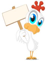 Chicken Holding Sign Stock Vector - FreeImages.com