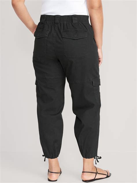 High Waisted Barrel Leg Cargo Ankle Pants Old Navy