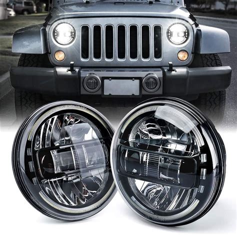 Xprite Faros LED Redondos De 7 Pulgadas Compatibles Con Jeep Wrangler