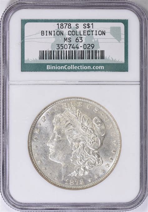 S Morgan Silver Dollar Ngc Ms Binion Collection Nevada Hoard