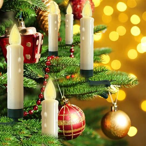 Hoolees Led Clip On Christmas Tree Candles Battery Operated Remote Control Perfect Size For