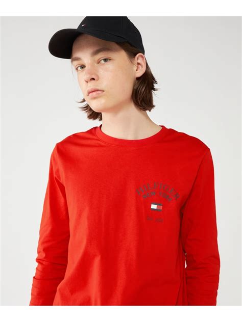 楽天市場SALE50 OFF M TOMMY HILFIGER トミーヒルフィガー アーチバーシティロングスリーブTシャツ