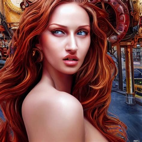 A Perfect Painting Of A Sexy Woman Gorgeous Perfect Naked Big Breasts