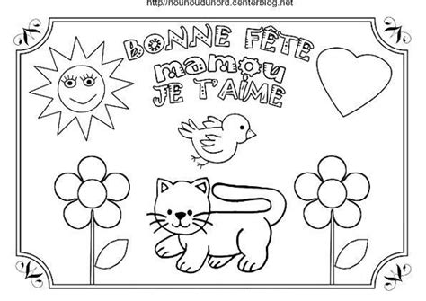 Chat En Coloriage Et Po Me Bonne F Te Mamie