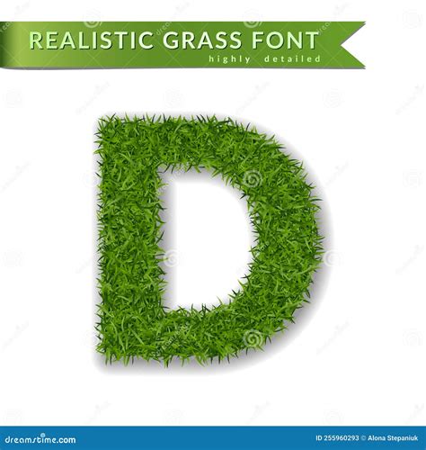 Grass Letter D Alphabet D Design Capital Letter Text Green Font