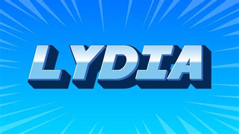 Premium Photo Lydia 3D Blue Text