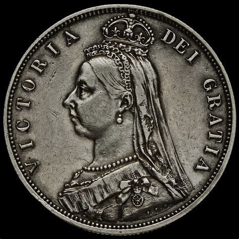 1887 Queen Victoria Jubilee Head Silver Half Crown