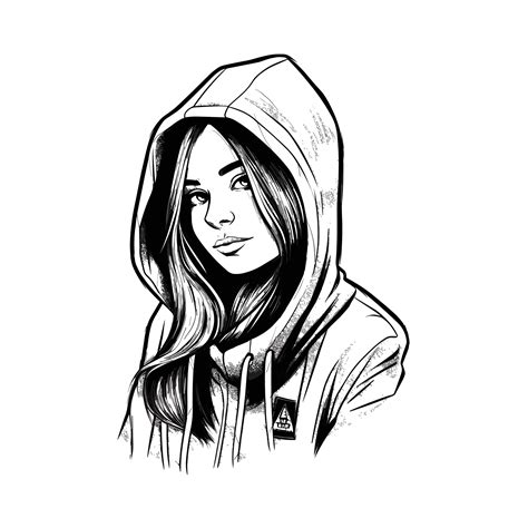 Beautiful Girl Wearing Hoodie 25073526 Png