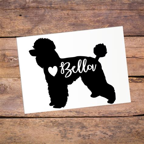 Poodle Sticker For Car Window Poodle Decal Car Poodle Vinyl Etsy Uk