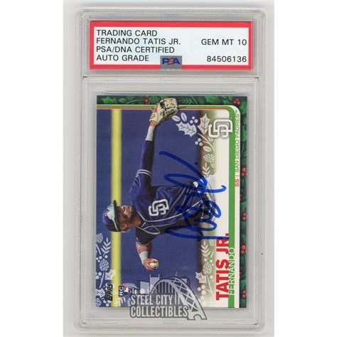 Fernando Tatis Jr 2019 Topps Holiday Autographed Rookie Rc Card Hw126