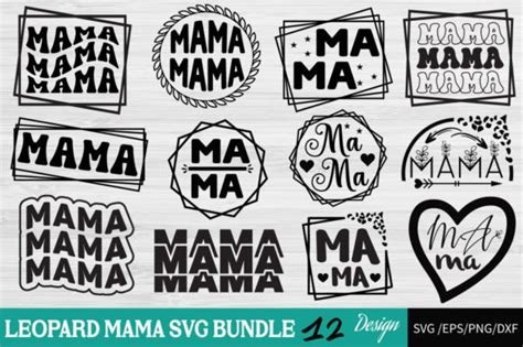 Leopard Mama Svg Bundle Graphic By Dollarsmart · Creative Fabrica