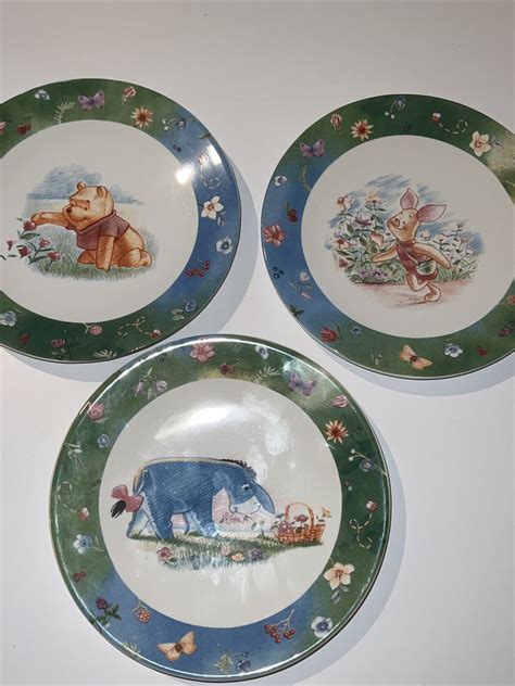 Disney Simply Pooh Salad Plate Set Winnie Eeyore Piglet Ebay