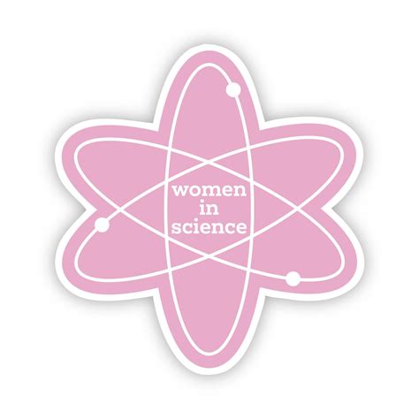 Women In Science Light Pink Sticker Science Stickers Girl Power