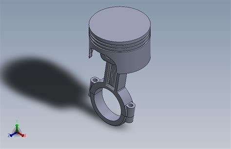 活塞总成solidworks 2022模型图纸下载 懒石网