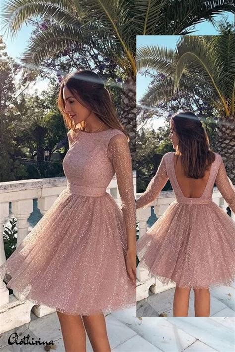 Pink Sequined Cocktail Dress