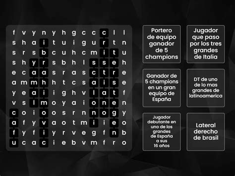 Sopa De Letras Futbol Wordsearch