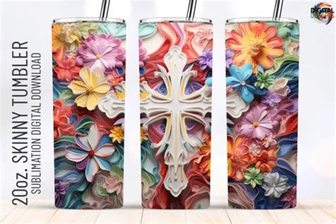 D Christian Faith Cross Tumbler Wrap Graphic By Digital Delights