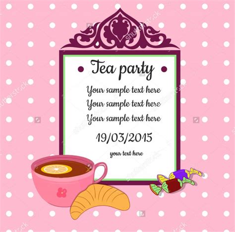 Tea Party Invitation Template Word