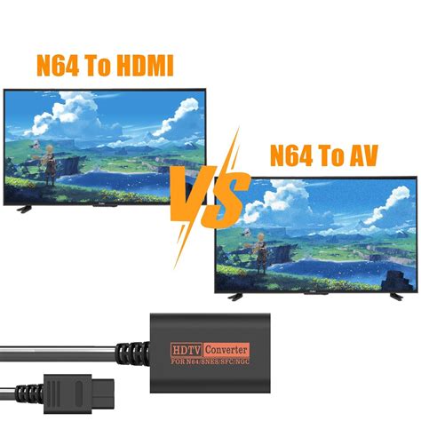 N64 To HDMI Converter Adapter HD Link Cable For Gamecube Super NES SNES