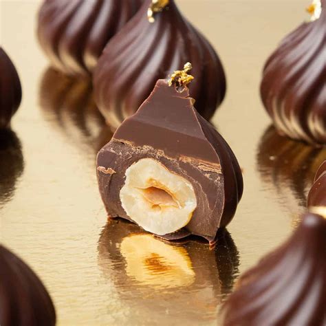 Chocolate Bonbon With Hazelnut Spatula Desserts