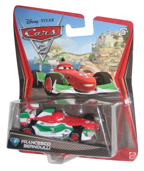 Disney Cars 2 Francesco Bernoulli #4 (Red White & Green) Die-Cast Toy ...