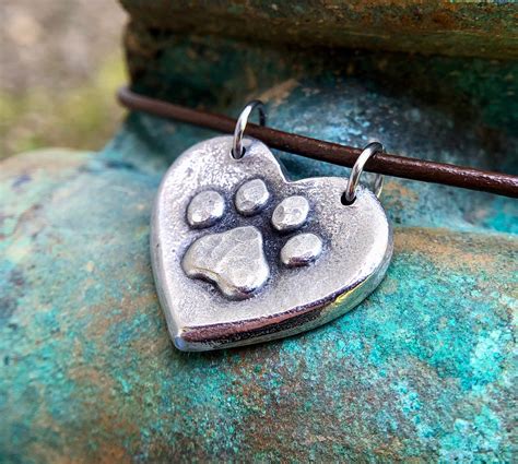 Paw Print on my Heart Necklace