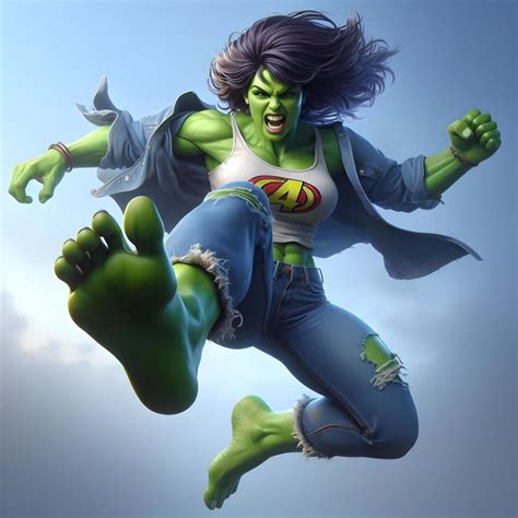 She Hulk Feet By Dalbrad On Deviantart