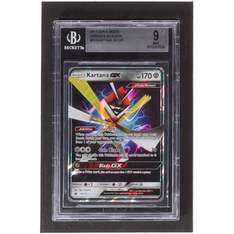 Kartana GX Pokemon 2017 Crimson Invasion 70 BGS 9 Pristine Auction