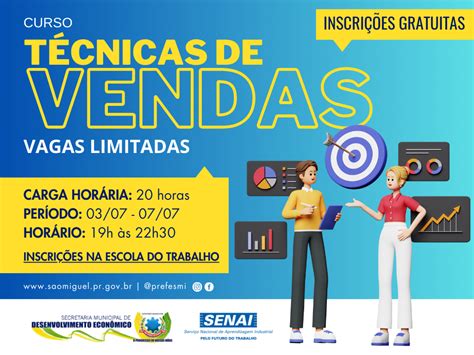 Governo Municipal e Senai abrem inscrições para curso de Técnicas de