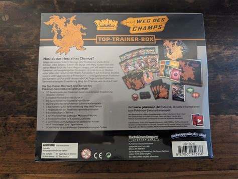 Pokemon Karten Weg Des Champs Top Trainer Box ETB Deutsch Neu